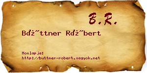 Büttner Róbert névjegykártya